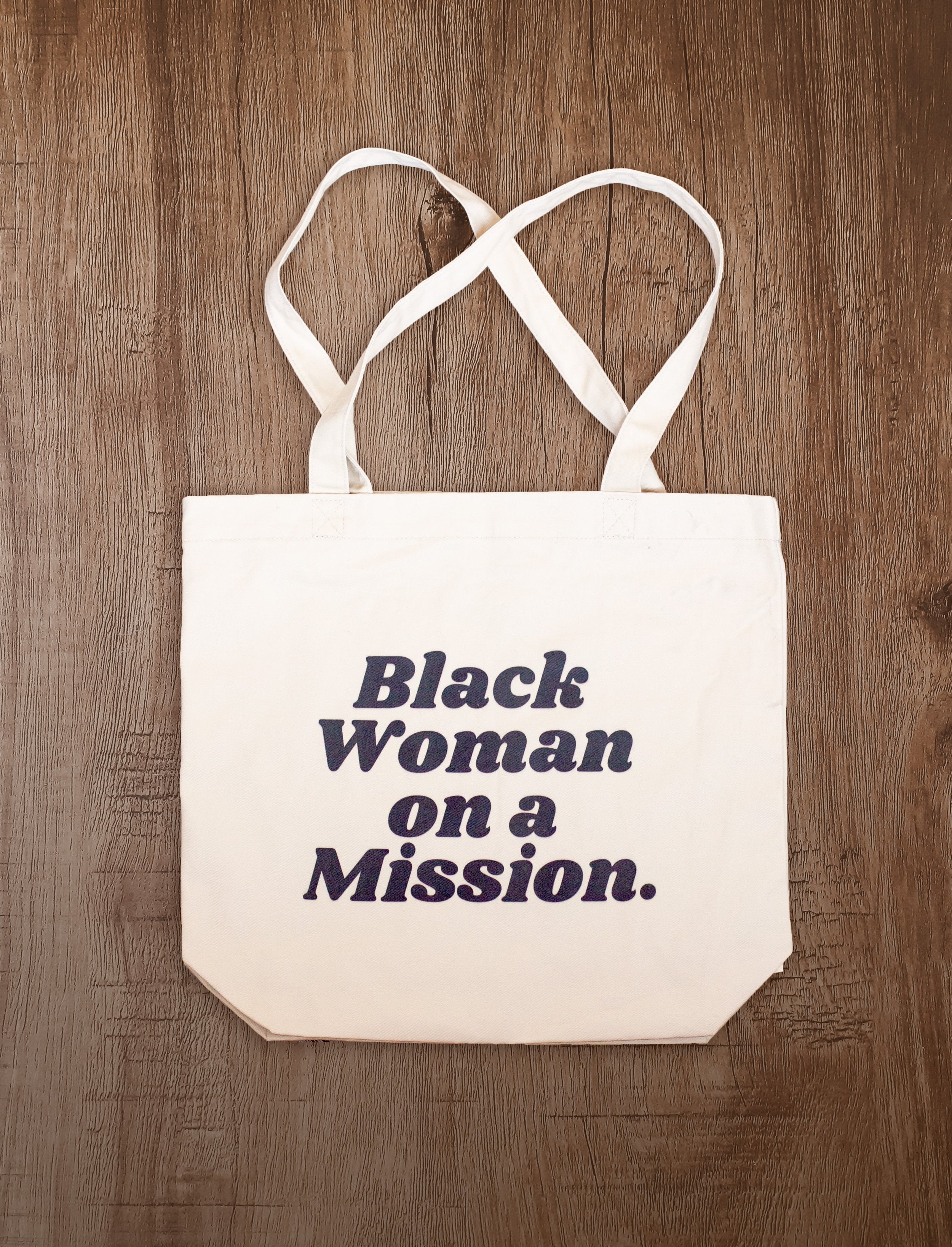 Black Woman on a Mission Tan Tote